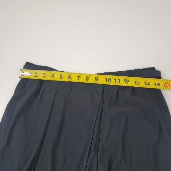 Diane Von Furstenberg Black Asymmetrical Knee Length Skirt Women's Size 6 - Picture 5 of 9